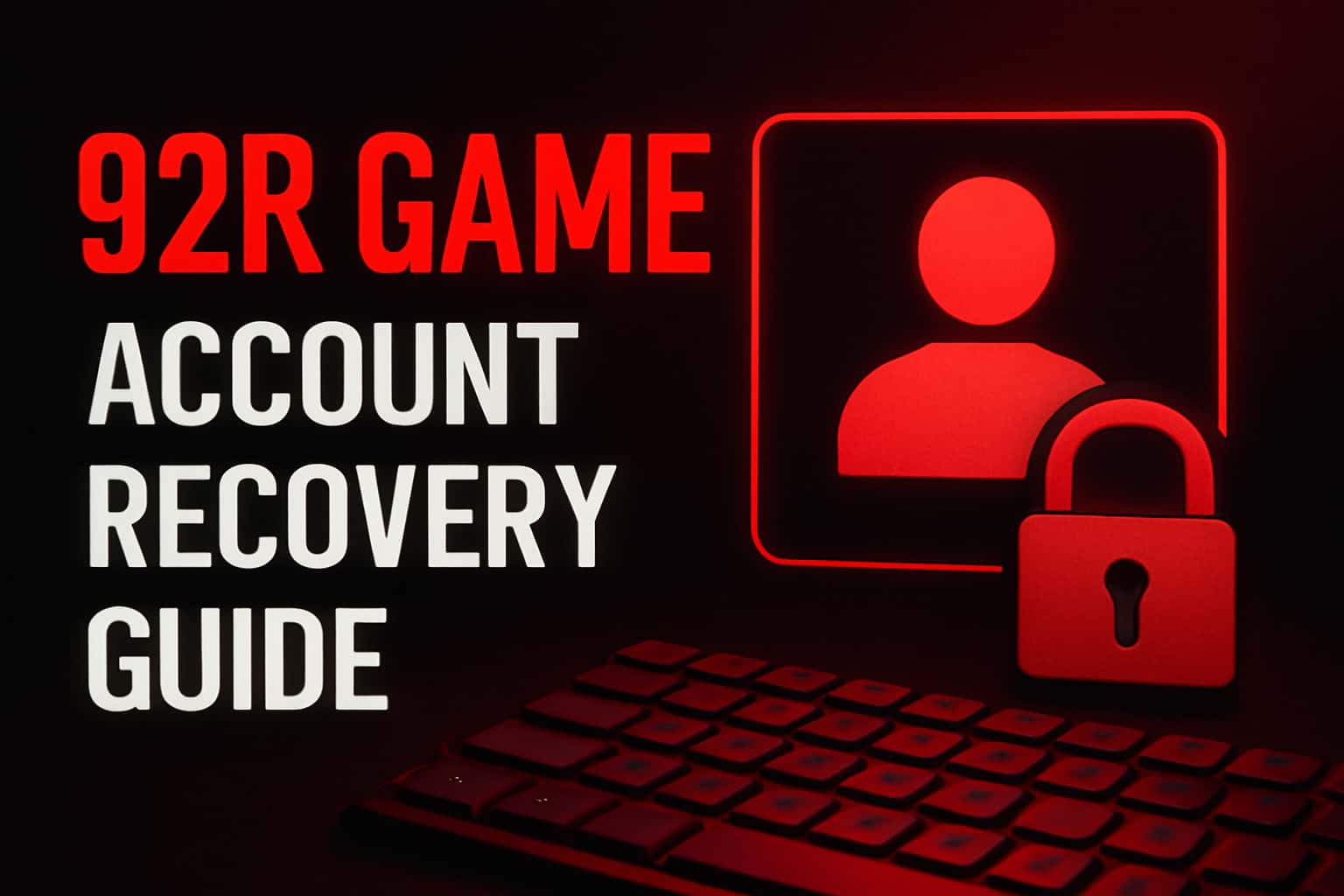 Image illustrating the 92R Game Account Recovery Guide with a high-tech theme.