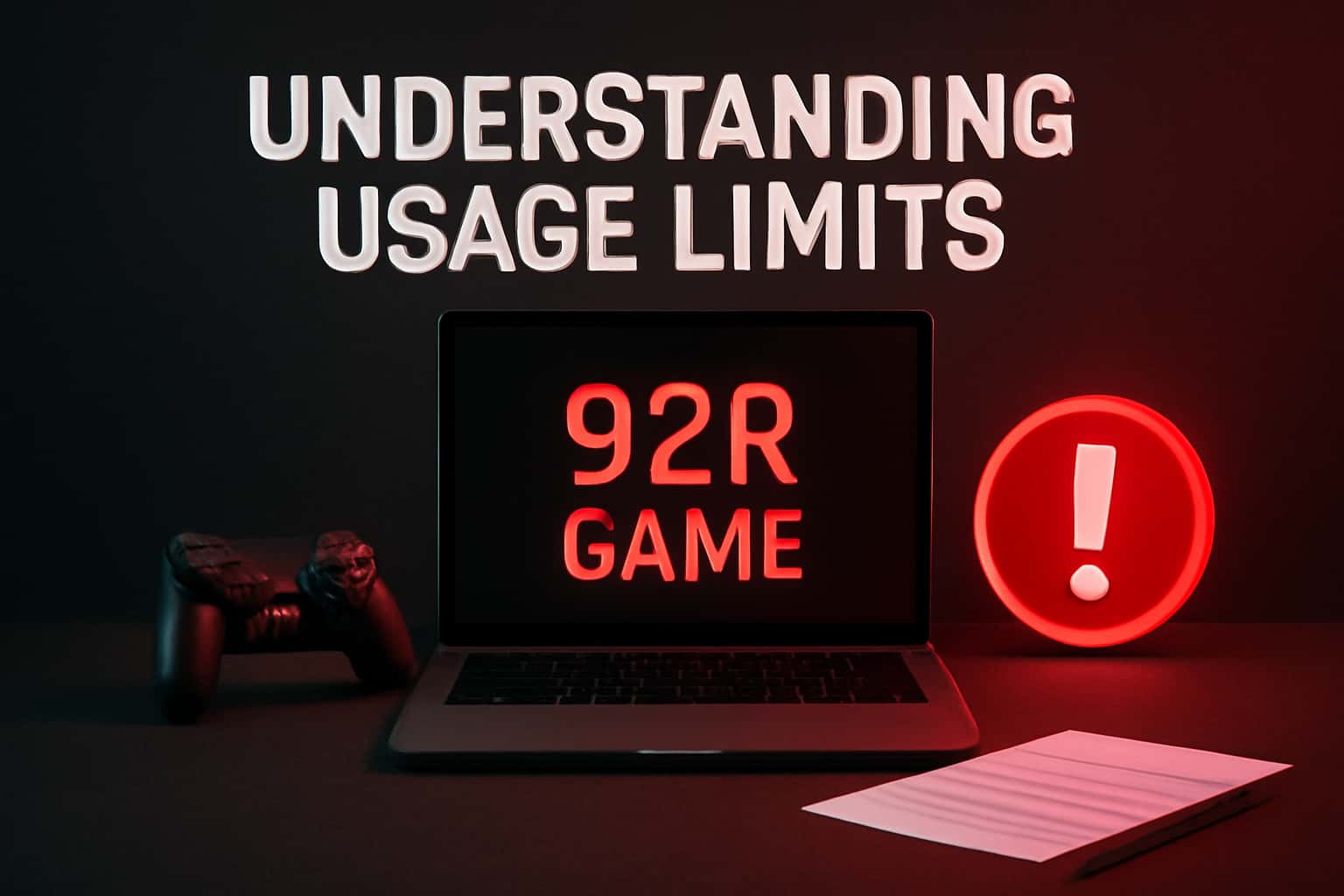 An informative scene illustrating the rules and limits of the 92R Game.