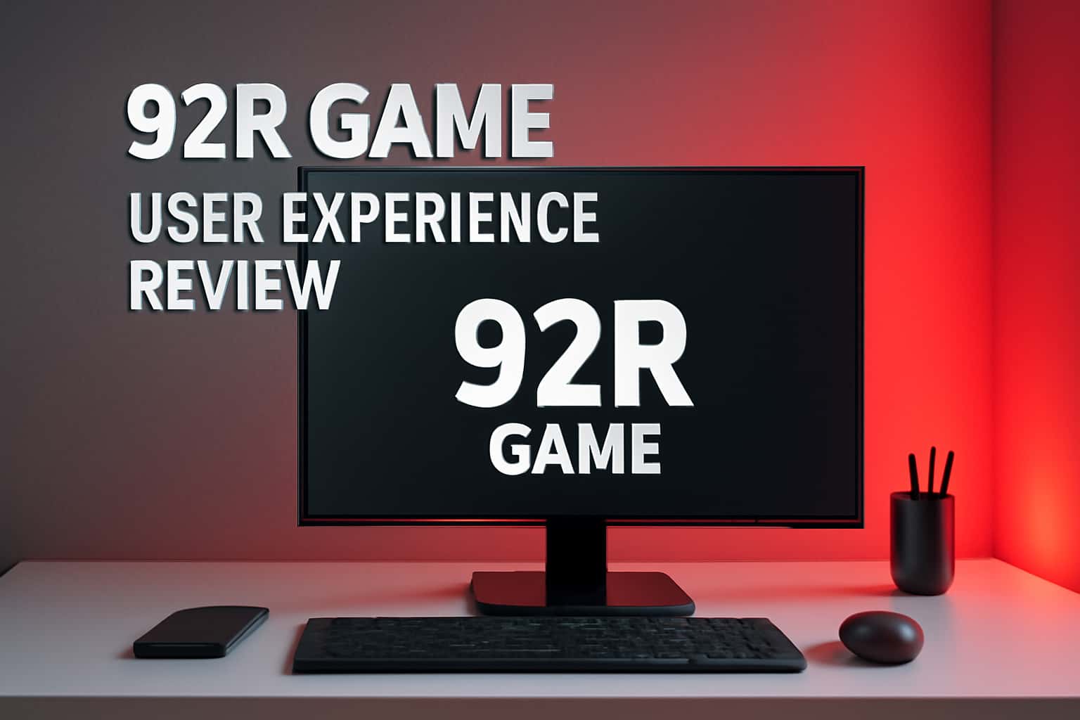 An informative illustration highlighting the user experience elements of the 92R Game platform.