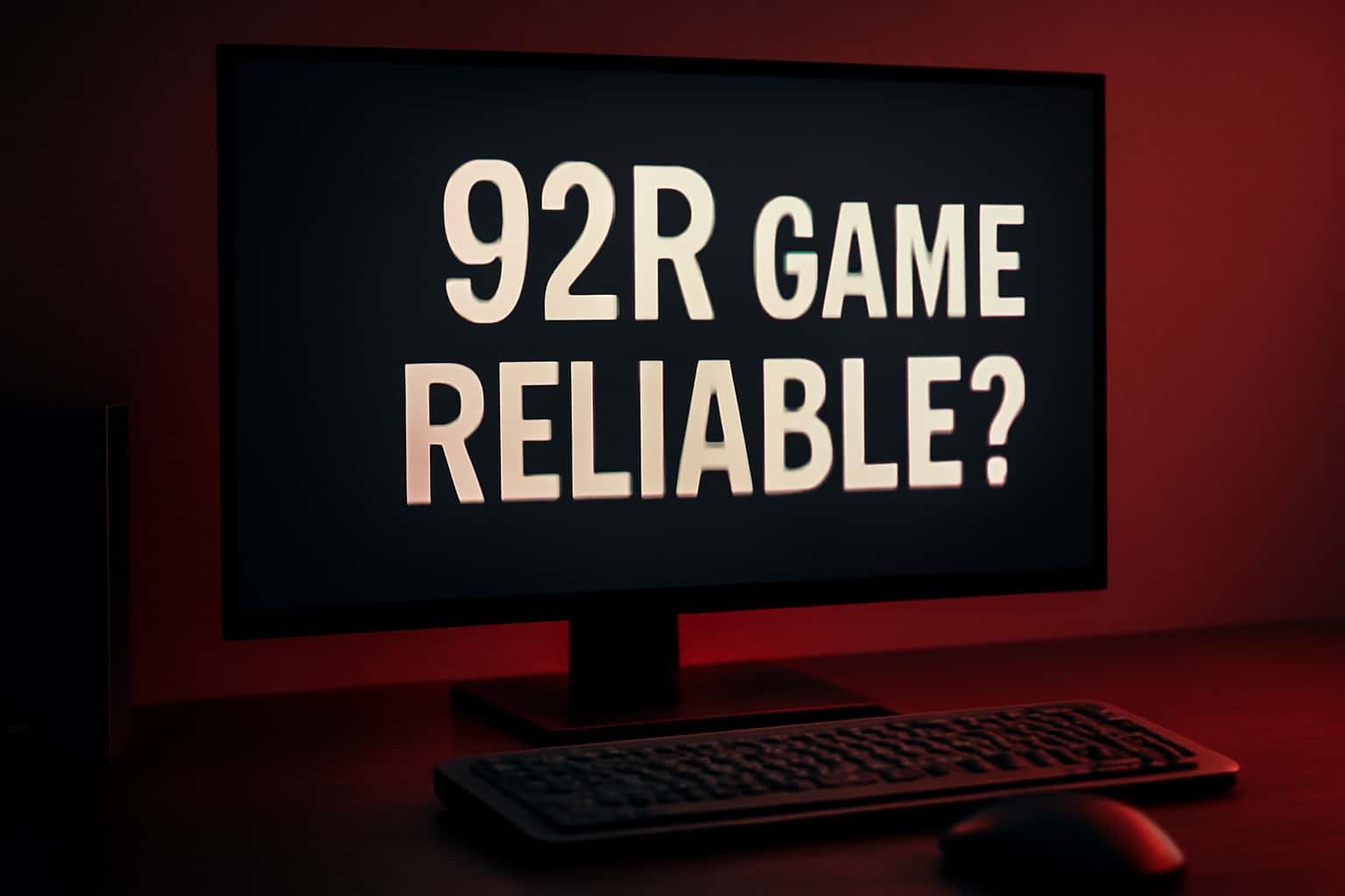 A futuristic image representing the reliability of 92R Game with the text prominently displayed.
