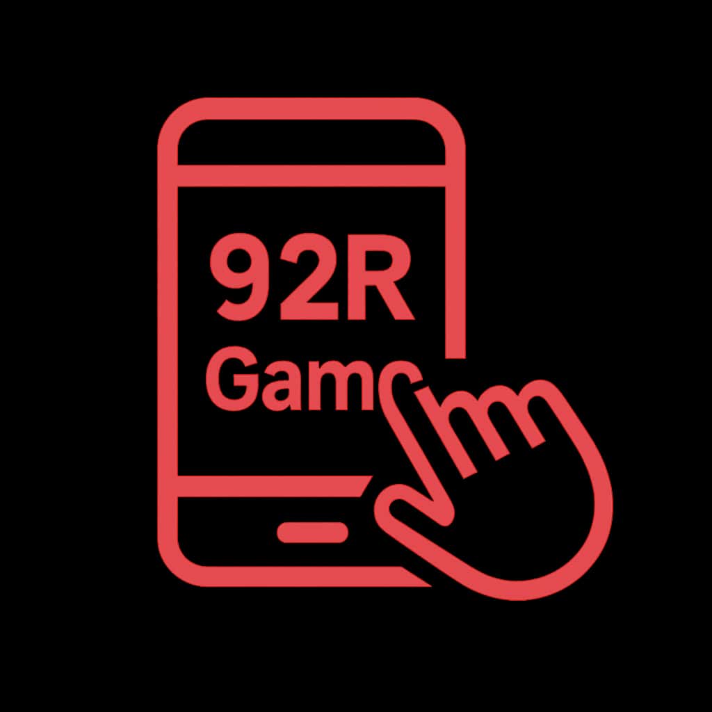 An icon depicting the 92R Game logo in a minimalistic design.