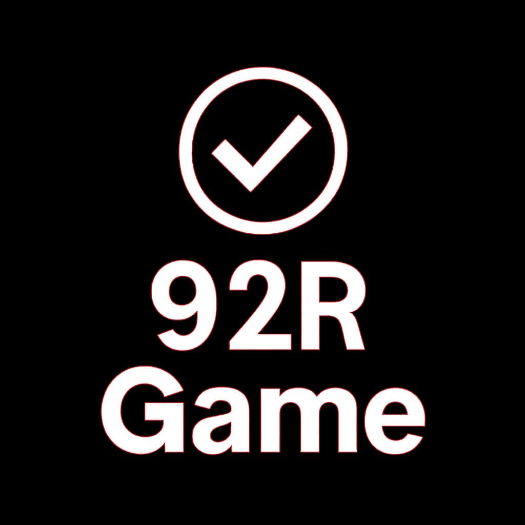An informative badge illustrating the eligibility for 92R Game promotions.