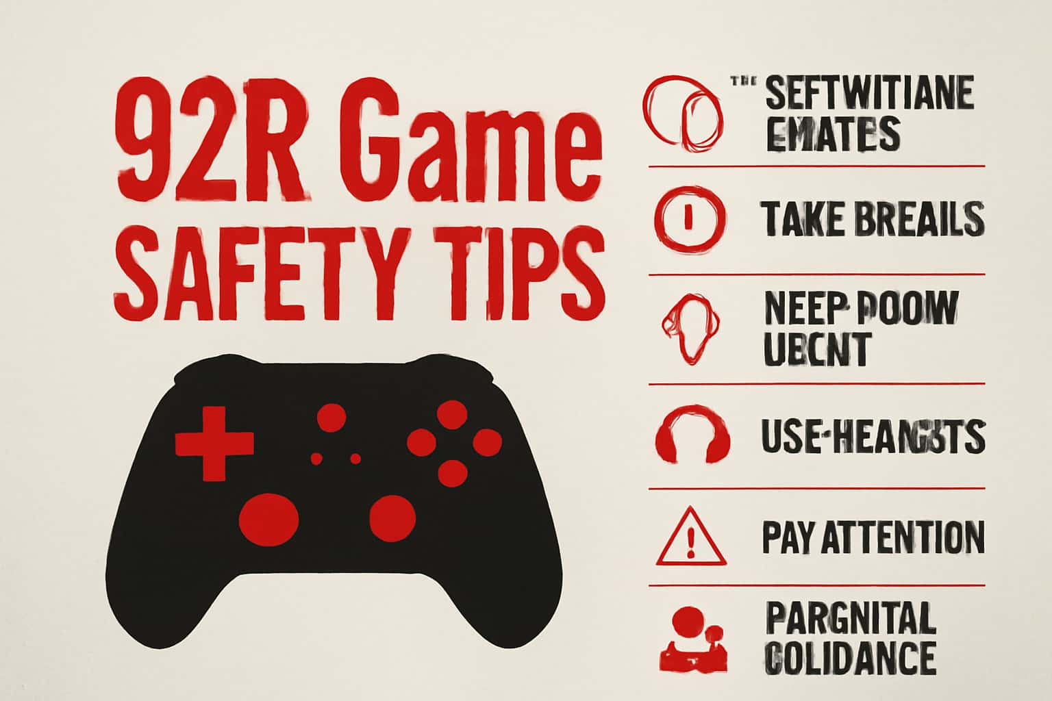 Informative graphic illustrating the safety guidelines of 92R Game.